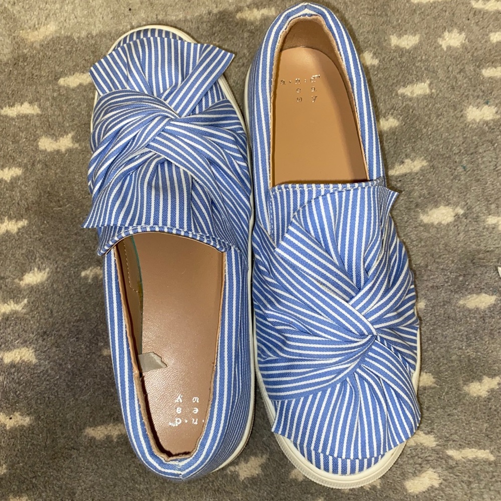 Seersucker Slip Ons
